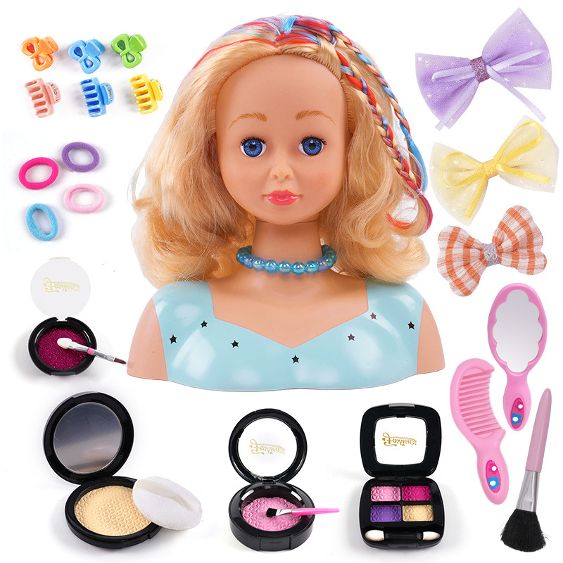 Amazon play House media-longitud traje de muñeca peine pelo puede hacer secador de pelo peluquería modelo de simulación de juguete al por mayor