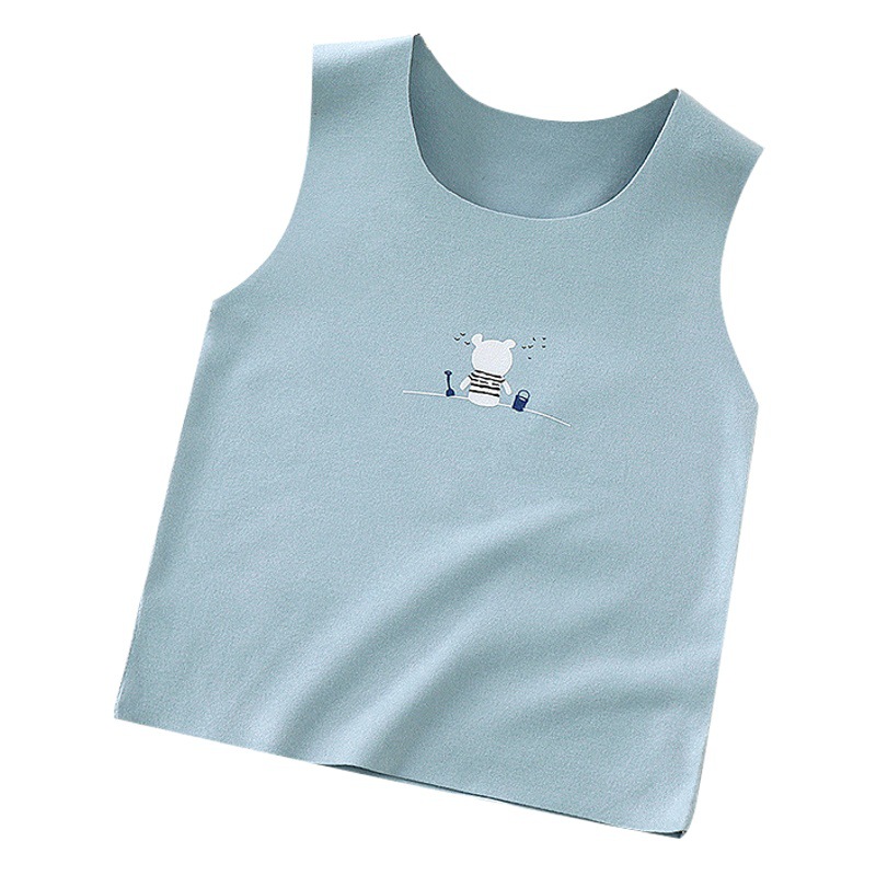 Chaleco para Niños y Niñas Ropa interior Otoño e Invierno chaleco cálido forrado de lana ropa interior para bebés sin costuras Honda de terciopelo sin hueso