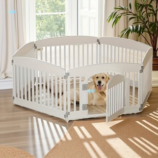 4-Sided/6-Sided Dog Pen with Non-Slip Bottom, Portable Indoor