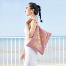 2023新款超薄款瑜伽垫麂皮绒包便携可折叠收纳包手提袋绒面化妆包