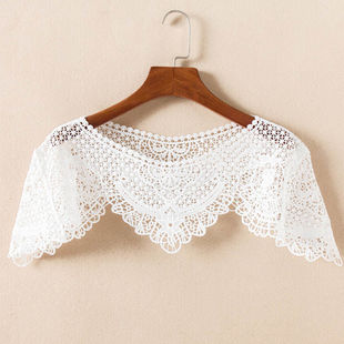 Good quality lace dress shawl off-shoulder small waistcoat pullover short hollow-out suspender skirt all-match small coat