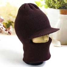 套头帽加厚双层老虎帽新款保暖手工针织护耳款两用毛线帽工地务农