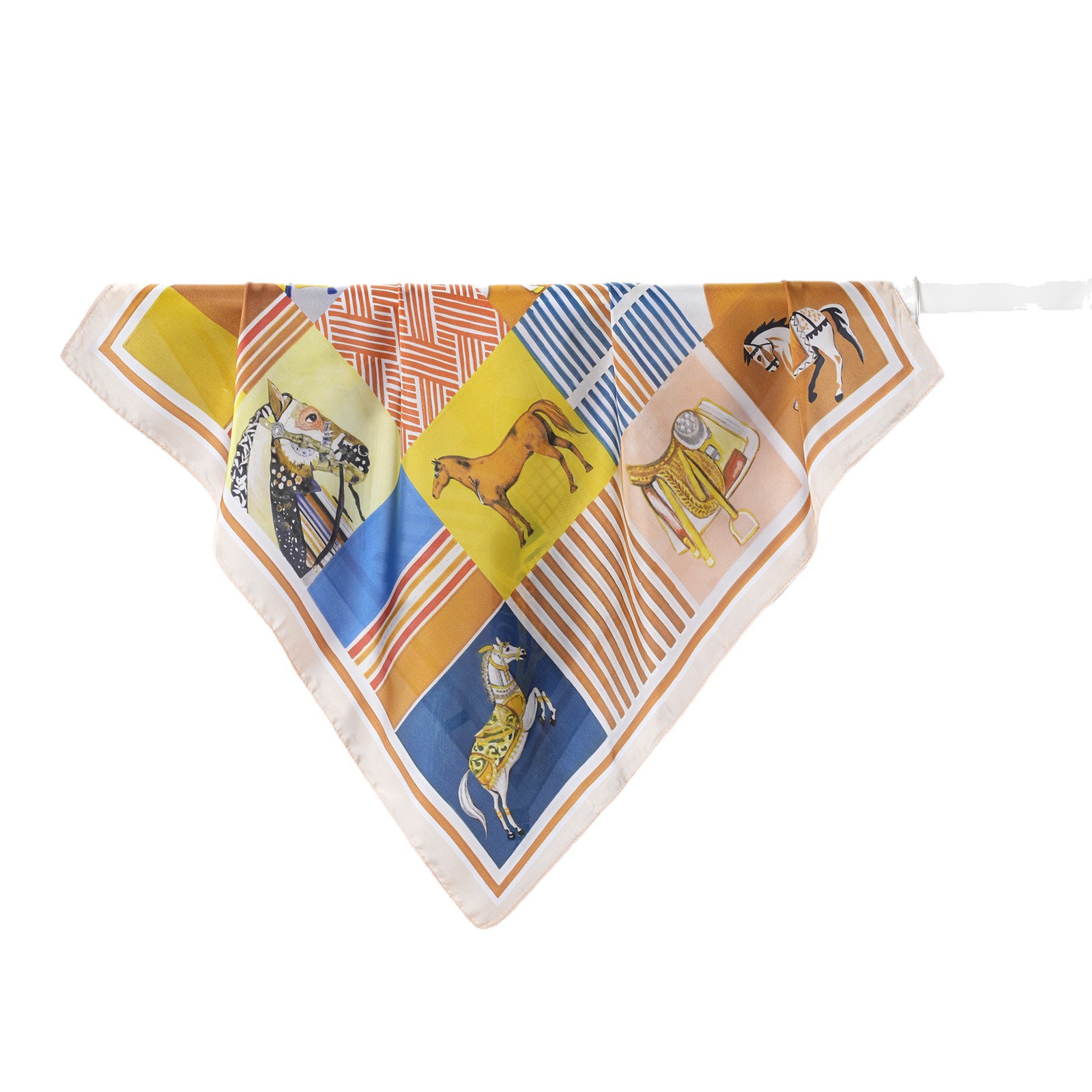 Foulard quadrato stile francese in seta artificiale spigato_voghion.com