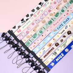 Cartoon durable long lanyard wholesale manufacturer cross-border foreign trade keychains with multiple options and detachable lanyards