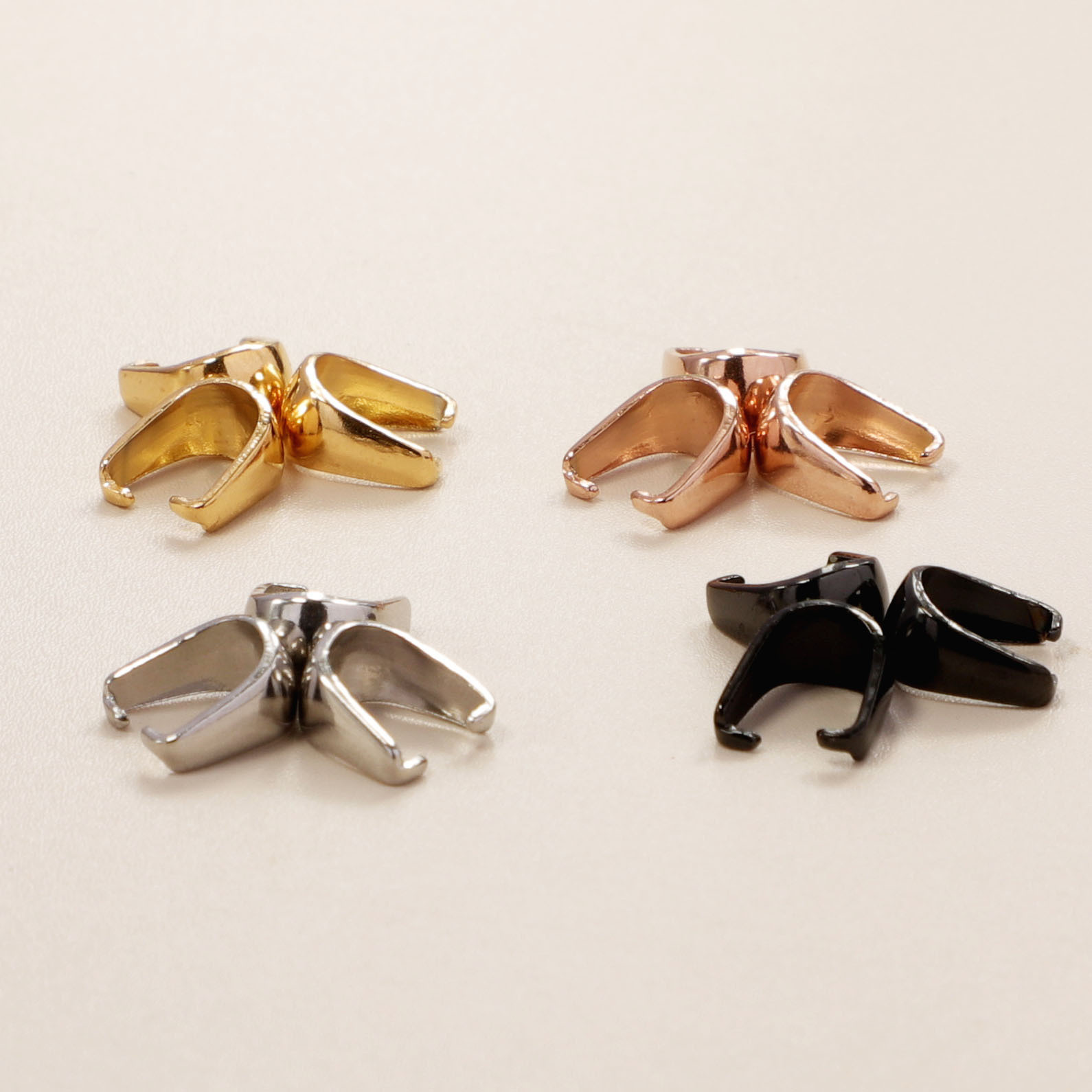 Stainless Steel Curved Melon Seed Buckle Pendant Thickened Univer