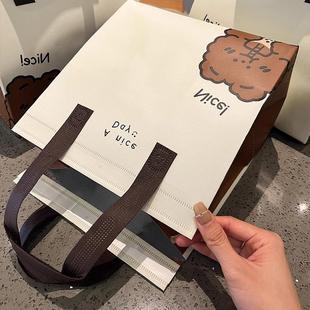 Nice bear portable take-out packing bag insulation bag barbecue milk tea cake special thick aluminum foil insulation wholesale price