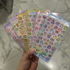 高颜值二代卡通3D立体浮雕实心贴纸小可爱奖励立体贴纸立体夜光
