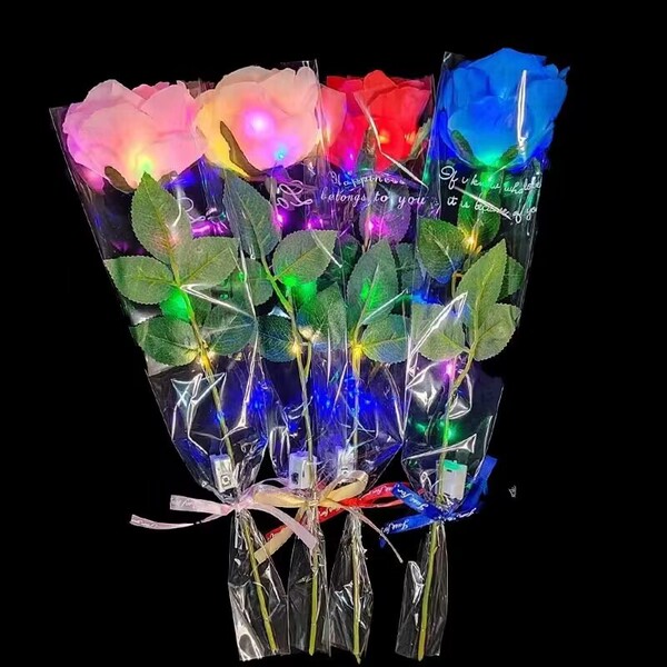 New Glowing Simulation Rose Tanabata Valentine's Day Teacher's Day…