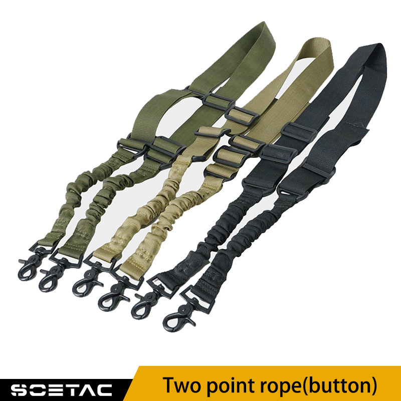 Multi-funcional de nylon de doble punto tarea correa de cuerda de pistola CS Campo de dos puntos de la pistola de doble punto Correa táctica de la correa