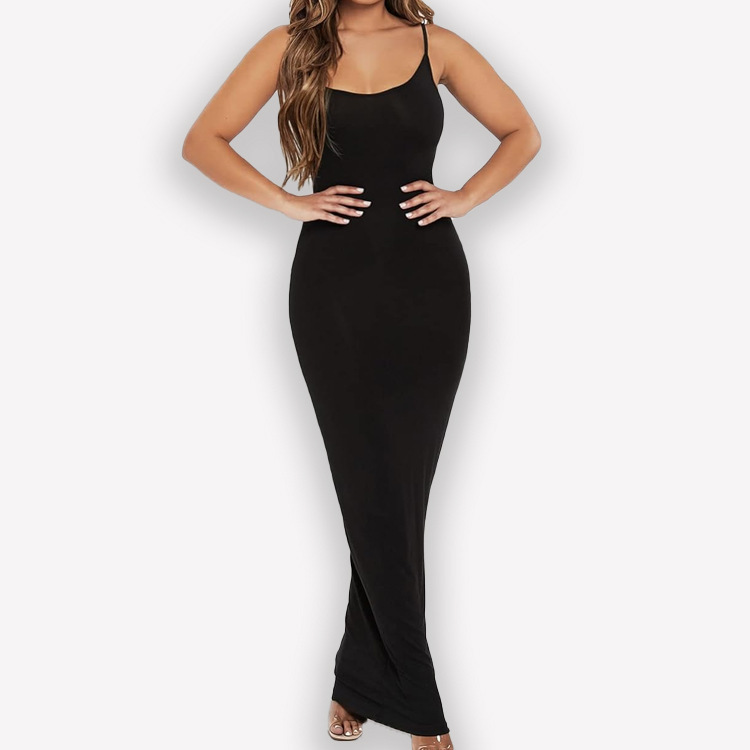 [Strictly Selected] 2025 Sleeveless Suspender Fishtail Skirt High Waist Slim Threaded Suspender Fishtail Dress Long Skirt