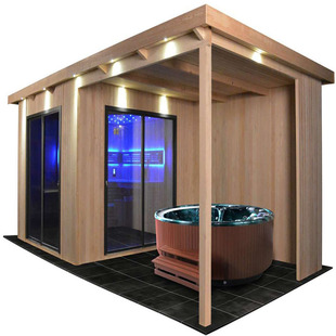 Modern Design Electric Steam Sauna for 4-6 People, Large 6Kw Garden Mobile Home Entertainment Stove with Far Infrared Computer