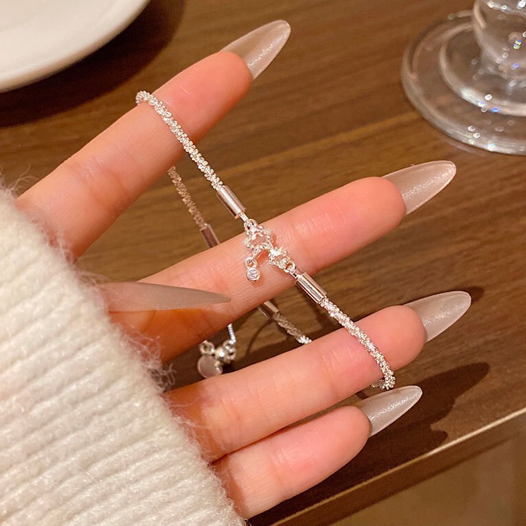 波光粼粼五角星星锆石手链女款轻奢小众高级感气质时尚百搭手饰|undefined