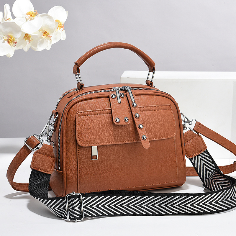 Textura atmósfera bolsa de mano Casual multi-commuting mochila simple versátil multicapa bolso de hombro Handbag