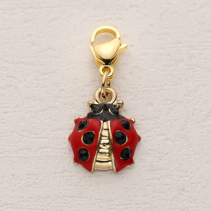 オイルドリップ合金ジュエリーアクセサリー七星てんとう虫シリーズロブスターバックルペンダント DIY ネックレス装飾ペンダント|undefined