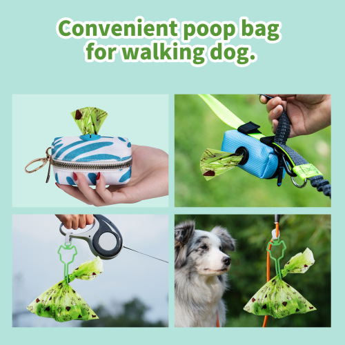 Wholesale 1.2 silk environmentally friendly poop bag EPI biodegradable dog poop bag dispenser pet waste bag