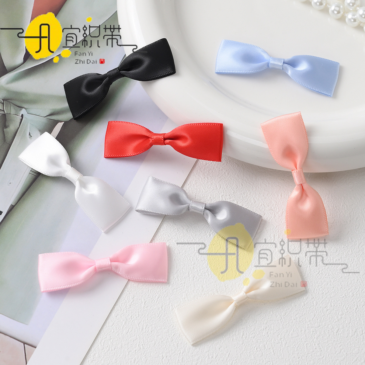 Solid color colored hair band with bow