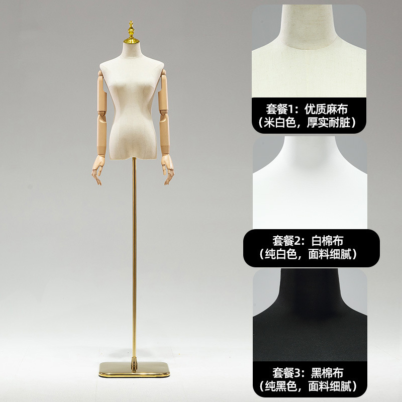 Maniquíes de medio cuerpo para tienda de ropa femenina, perchas para maniquíes, modelos de cuerpo humano artificiales, lencería, vestido de novia, soporte de exhibición para escaparate