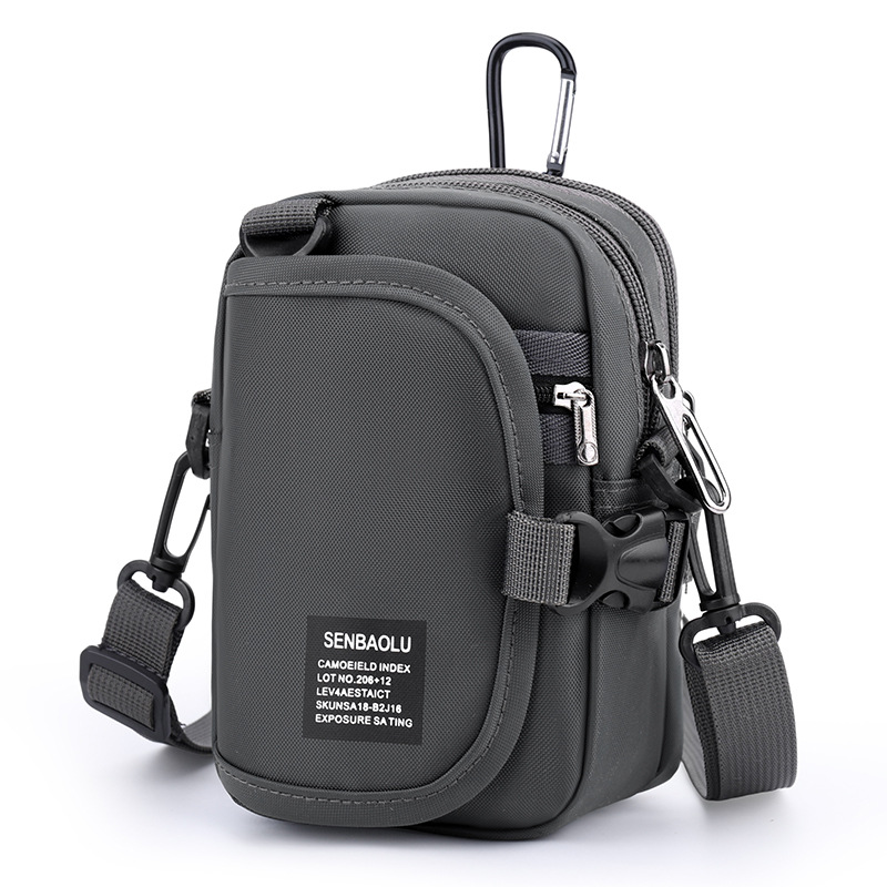 Fábrica al por mayor de moda coreana al aire libre bolso de la cintura de los hombres multi-funcional hombro bolsa de mensajero multi-back Casual monedero de la moneda