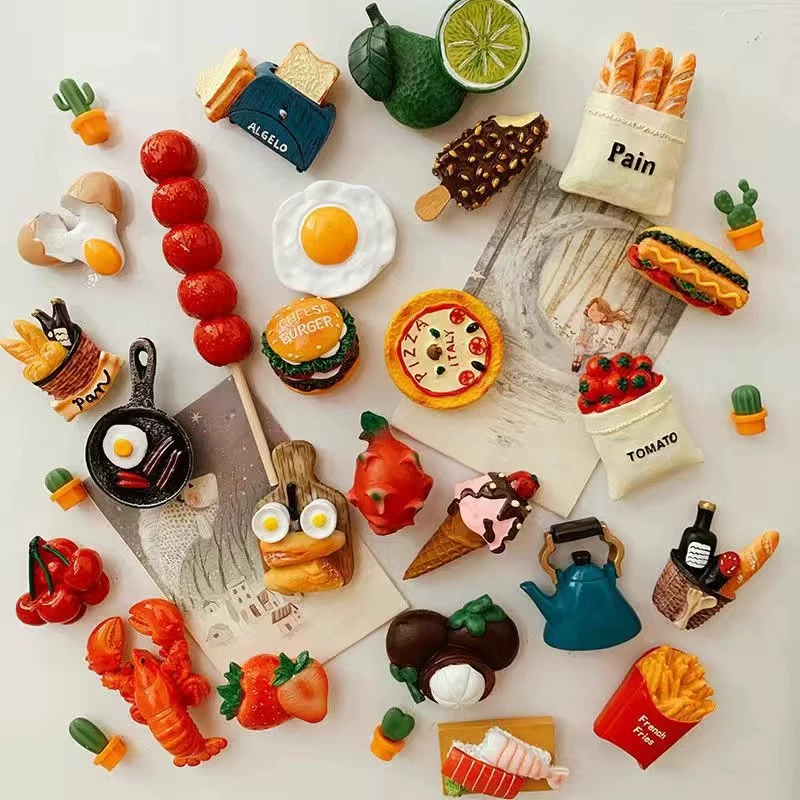 Гипсовая кукла наклейка на холодильник креативная пища белая модель граффити роспись раскраски для детей ручной работы DIY раскраски игрушки