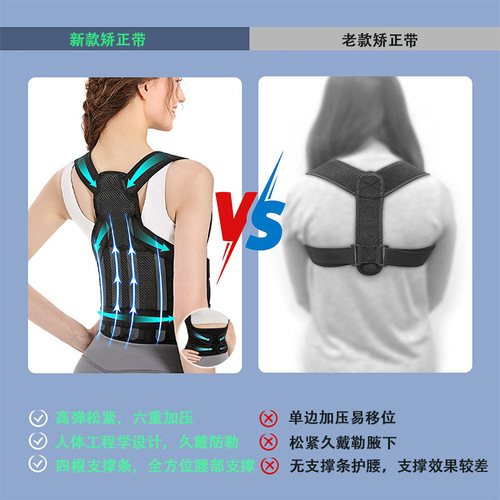 Amazon back posture correction belt with open shoulders and beautiful back corrector for adults and men, invisible anti-hunchback correction belt that can be worn inside