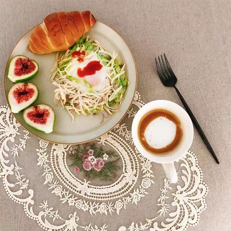 Nordic stylemat lace embroidry table cloth