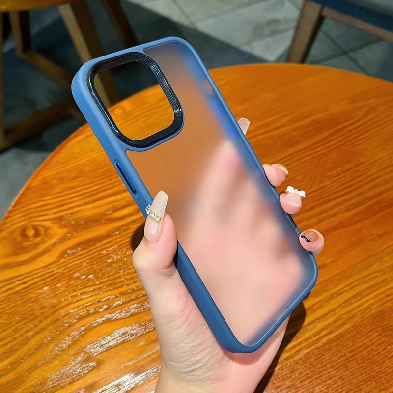 Apple 17用肌触りの良いスマホケース、つや消し半透明iPhone16指紋防止15ProMax保護ケースXr|undefined