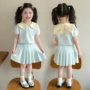 娃娃领女童夏季新款百褶裙