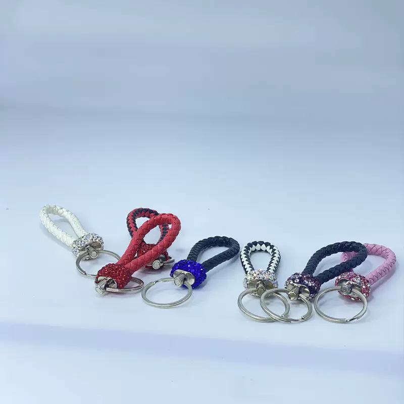 镶钻绳子钥匙扣高颜值手工编织爆款ins高颜值挂件便携式学生网红