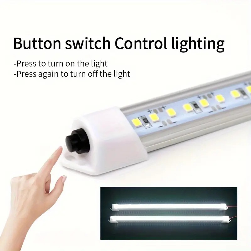 LED barra de luz de carro con interruptor con imán adhesivo cabina tronco iluminación interruptor barra de luz 4-pack RV Luz