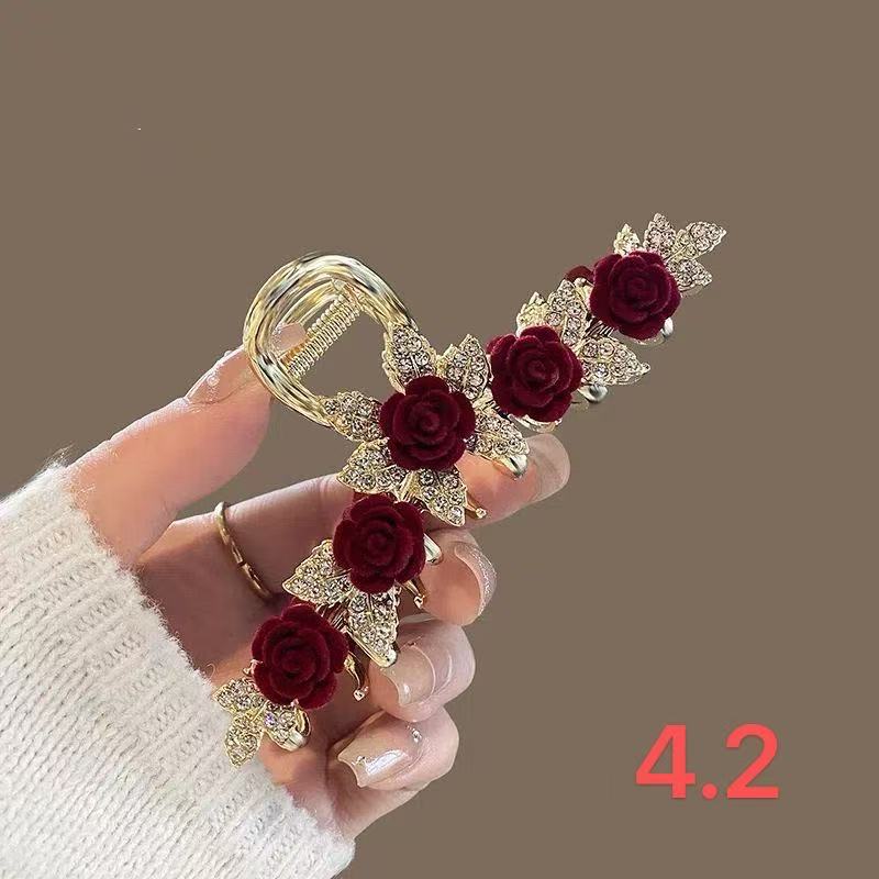 장미 머리핀 5개