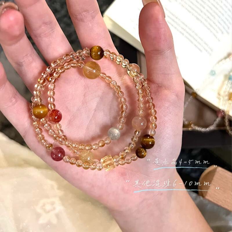 【招财暴富2.0】天然黄水晶黄发晶手链女金虎眼财运事业水晶礼物|undefined