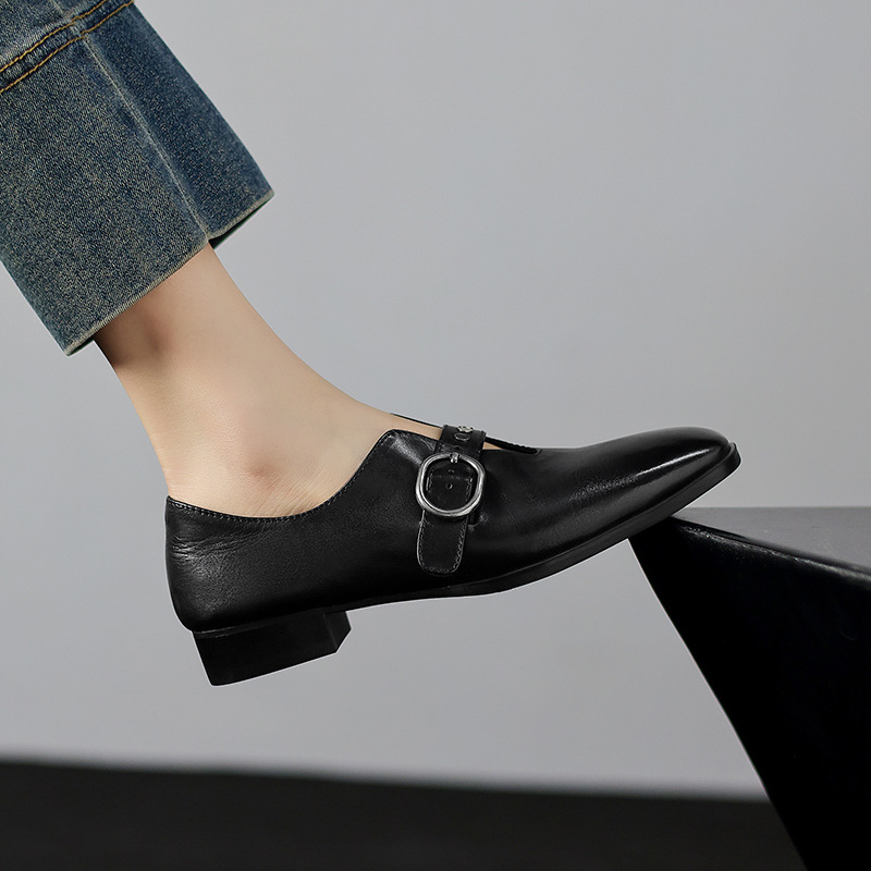CHIKO Baker Round Toe Block Heels Mary Jane Shoes