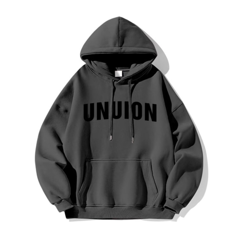 Maglione da uomo con cappuccio, primavera e autunno, stile Hong Kong, ampio, alla moda, con stampa di lettere, versatile, nuovo nel 2026_voghion.com