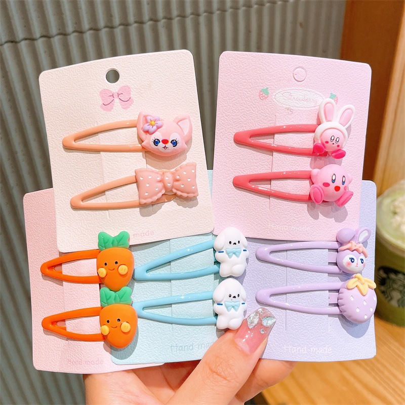 Corea del Sur accesorios para el cabello de los niños BB clip tarjeta pelo roto bebé flequillo clip lateral tocado niña horquilla accesorios para el cabello Niña