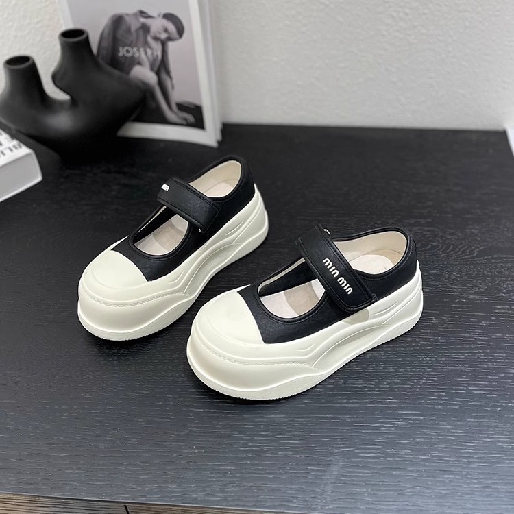 2025 primavera y verano nuevo estilo 6cm suela de bizcocho zapatos Mary Jane de cuero ligero zapatos pequeños de todo fósforo de moda para mujer