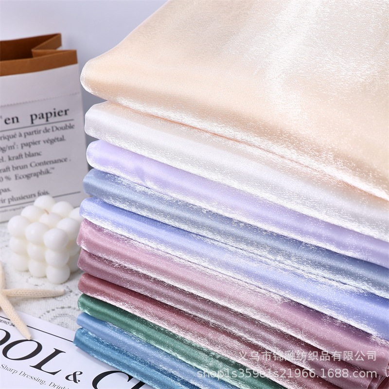 Shiny Satin Fabric, Fashionable Glittering Starry Sky Satin, Wedding Dress Decoration Background Satin Fabric, Glossy Satin Fabric