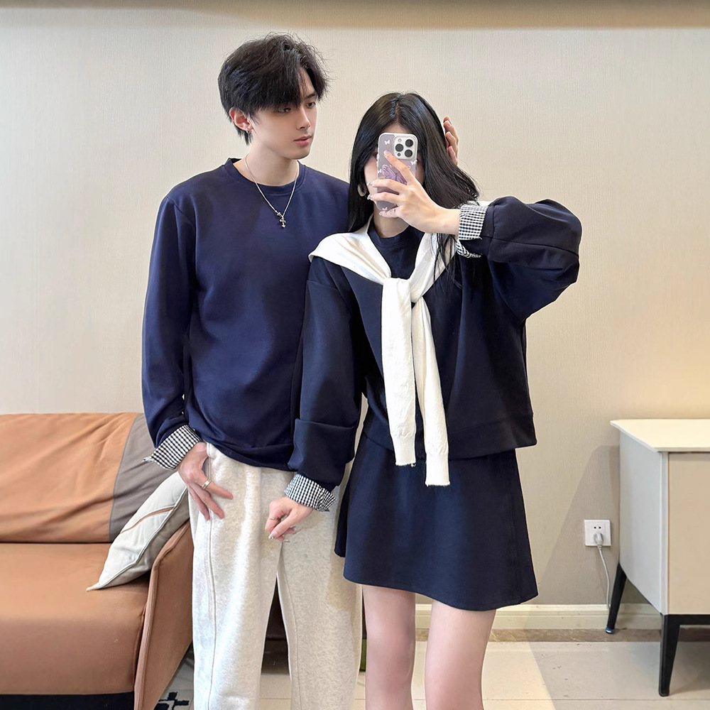 특별한 커플 옷 가을 틈새 디자인 올 매치 스웨터 원피스 투피스 프랑스 스타일 원스커트 원피스 패션 브랜드