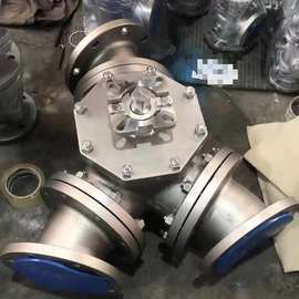 Y型135°C三通球阀Q342F-10P不锈钢球阀图片