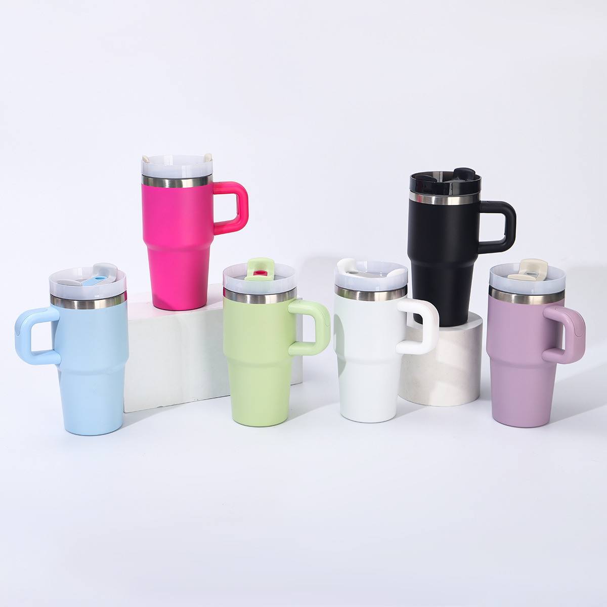 Moda transfronteriza de alto valor de la segunda generación mango taza de automóvil 20oz taza de aislamiento de acero inoxidable portable taza de hielo para automóviles