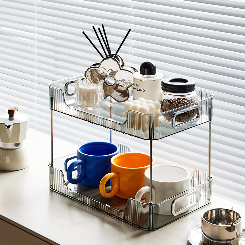 Multi-layer Combination Tray Storage Rack Bathroom Layered Shelf Skin Care Storage Tray Kitchen Desktop Living Room Cup Storage