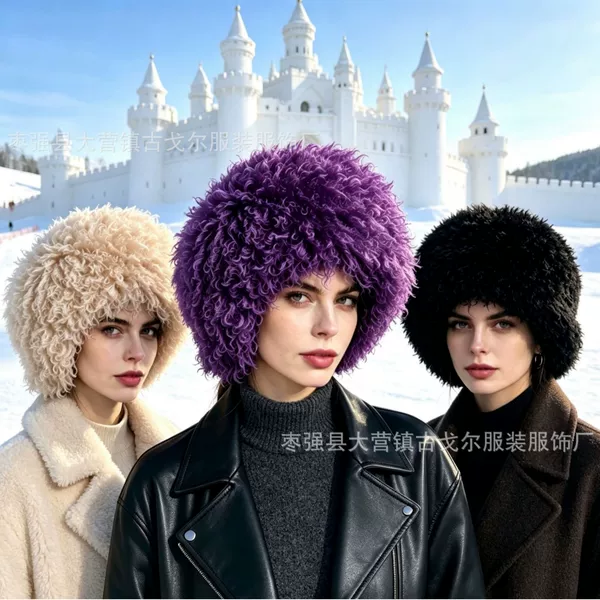 European and American cross-border celebrity fashion wig for women, African small curly golden synthetic fiber full head wig, afro wig