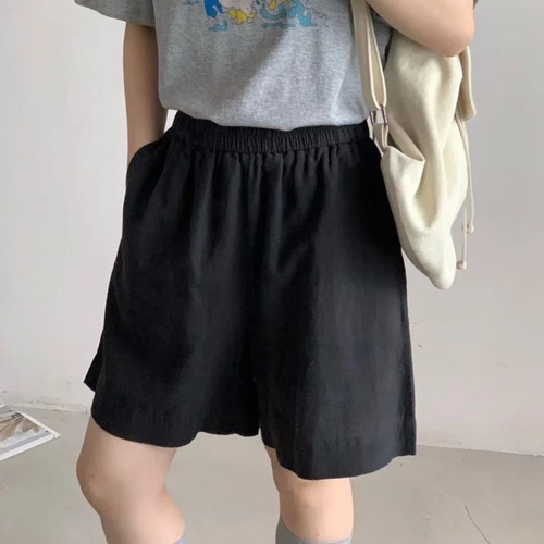Mountain Milk Short Women's 2025 Summer New High-Waisted Slim Straight Leg Pants Can Be Worn Outdoors Loose Five-Finger Pants