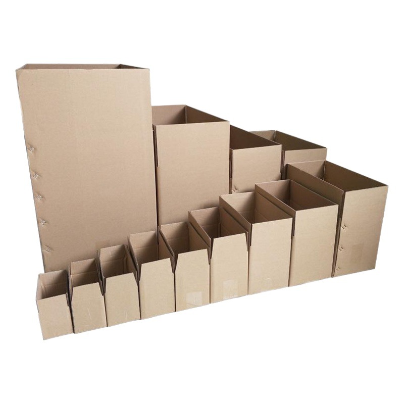 Fábrica Express cartón transfronterizo embalaje caja dura cartón de piel de vaca corrugado en stock entrega logística cartón al por mayor