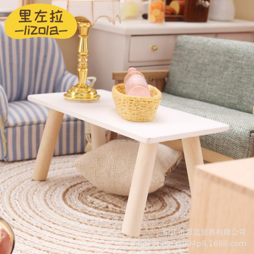 Rizola miniature food and play coffee table table mini model 1:12 minutes ob11 dollhouse furniture scene diy