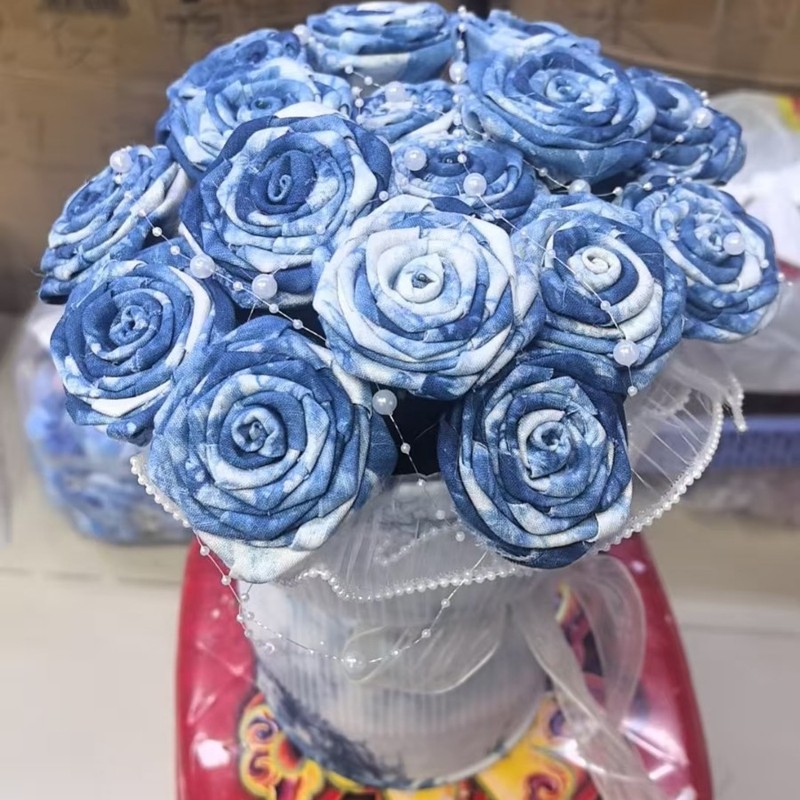 大理麗江観光手作り絞り染めバラの花をガールフレンドやカップルに愛を表現する卸売|undefined