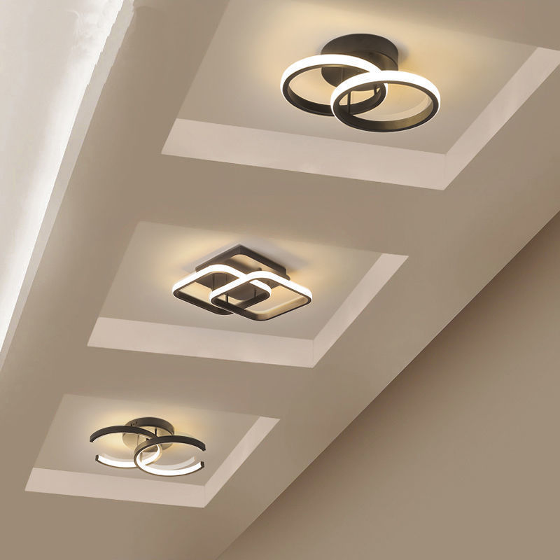 Luces de pasillo, luces del vestíbulo de entrada, luces de hierro forjado para escaleras, luces LED de techo para el guardarropa, luces de balcón, lámparas Zhongshan image 4