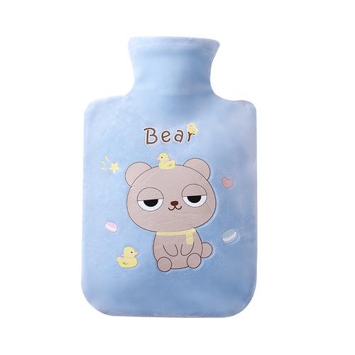 New cartoon water-filled hot bag for waist, plush large and small warm water bags, student female cute hand warmer wholesale