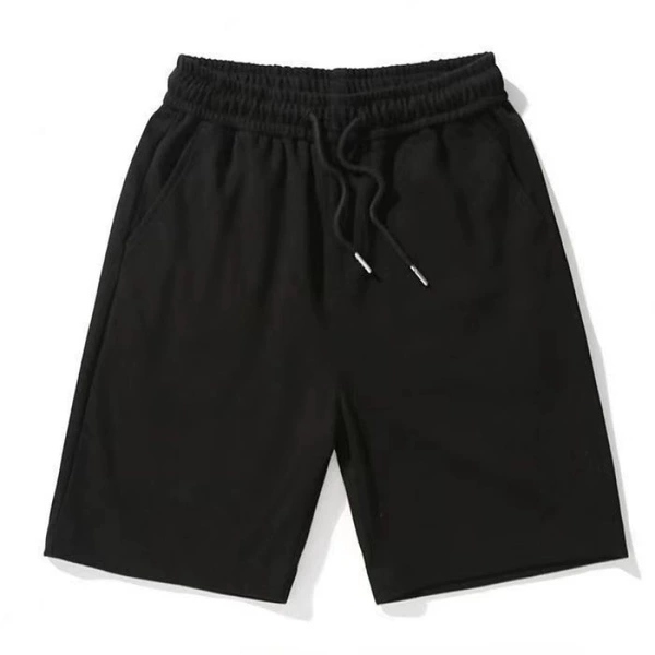 Solid black shorts