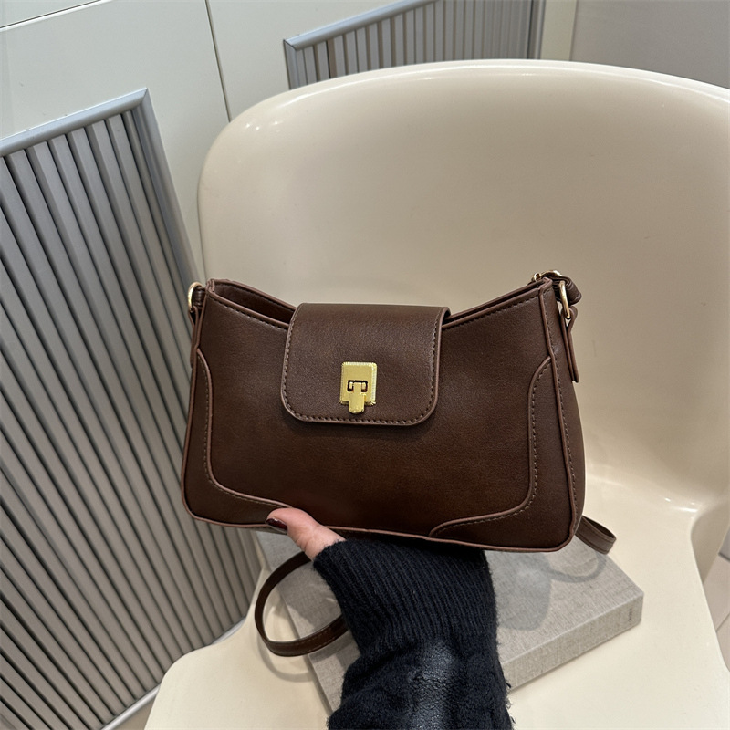 Invierno nueva tendencia bolso pequeño bolso de hombro retro bolso de moda simple bolso de brazo bolso de viaje ocio