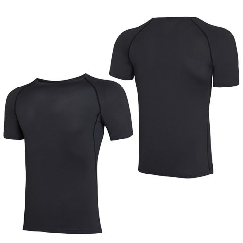 Source manufacturer sports tights, sports running quick-drying t-shirts for men, breathable elastic short-sleeved fitness clothes for men